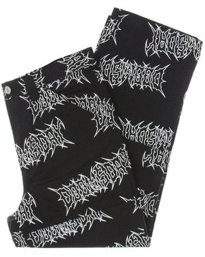 Doomsday Pantalon De Lona Graffpunk Pantalones Largos De Hombre Negros