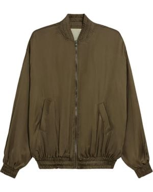 PAPER KID Bomber With Lace Embroidery - Green