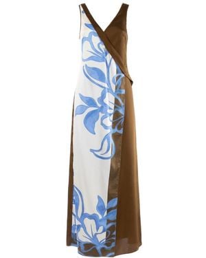 Nenette Oil Dress - Blue