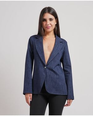 Edas Chaquetas Negro - Azul