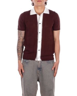 Alpha Studio Herrenhemd Au5140L 1009 M Schokoladenhemd - Lila