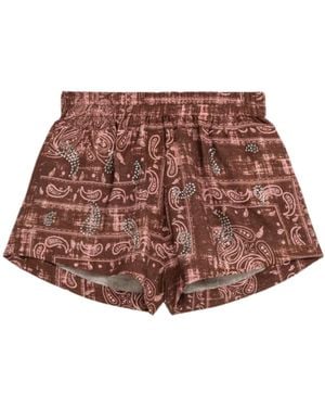 PAPER KID Shorts Printing Bandana - Red