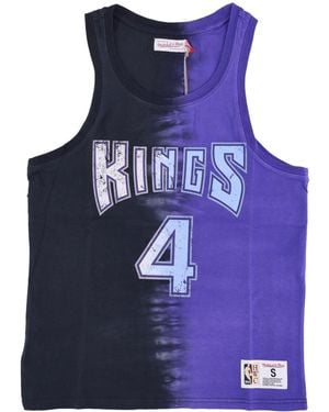 Mitchell & Ness Nba Verticale Tie Dye-Tanktop Hardwood Classics Nr. 4 Chris Webber Sackin Voor - Blauw