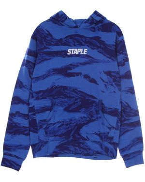 Staple Sudadera Ligera Con Capucha Para Hombre Popover Hoodie Azul