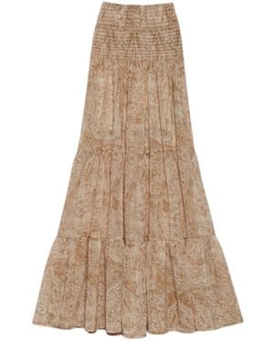 Aniye By Long Skirt Niko Donna With Balze - Natural