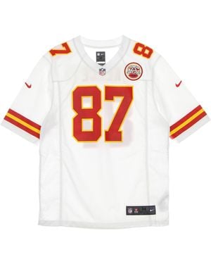 Nike Maillot De Football Americain Nfl Game Road Pour Homme, Numero 87, Kelce Kanchi, Blanc/Couleurs Originales De L'Equipe
