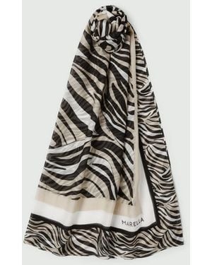 Marella Scarf Mixed Silk - White