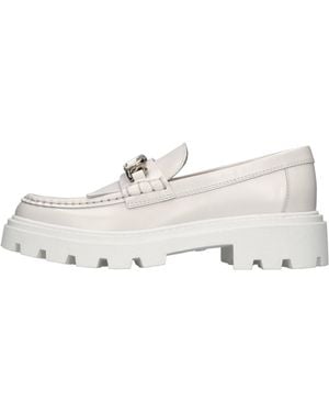 Tod's Flat Shoes Cream - White