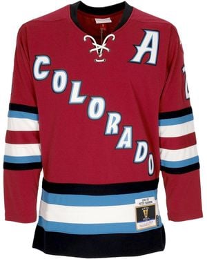 Mitchell & Ness Hockey Jacket Nhl Dark Alternate Jersey 2001 No 21 Forsberg Colava - Red