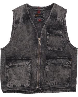Alpha Industries Canvas Acid Vest - Black