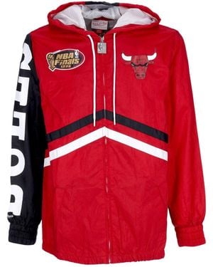 Mitchell & Ness Windbreaker Nba Undeniable Full Zip Windbreaker Hardwood Classics Chibul - Red