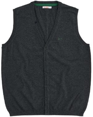 Sun 68 Solid Vest 47 Dark K40104 - Black