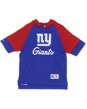 Mitchell & Ness Sudadera Con Capucha De Manga Corta Para Hombre Nfl Fleece Hoodie Neygia - Azul