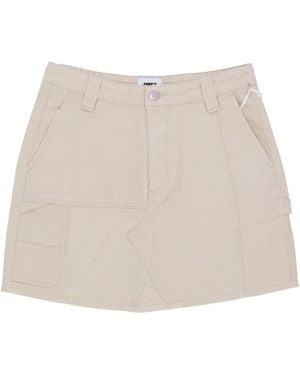 Obey Short Skirt W Rebuilt Carpenter Skirt - Natural