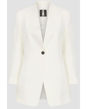 Marella Wool Satin Jacket - Natural