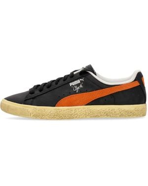 PUMA Zapatos Bajos Para Hombre Clyde Vintage Negro/Rickie Naranja - Multicolor