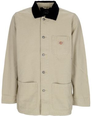 Dickies Workwear Jacket Duck Canvas Summer Chore Coat - Natural