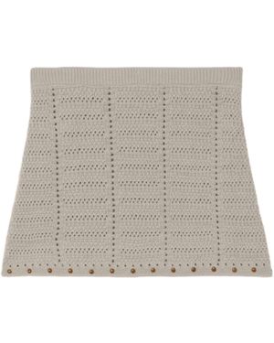 PAPER KID Skirt Perforated Mesh - Gray