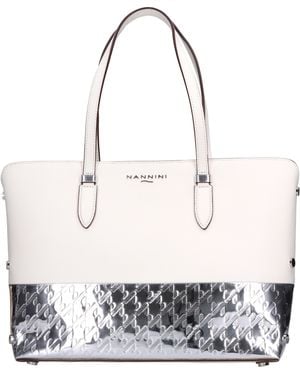 Nannini Bolsas. Crema - Blanco