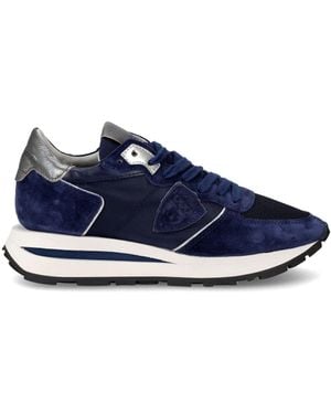 Philippe Model Baskets Tropez Haute Running - Bleu