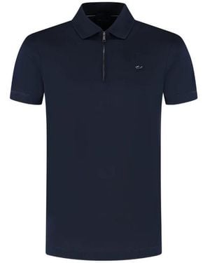 Paul & Shark Polo With Zip - Blue