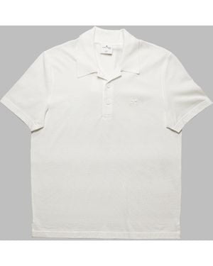 Courreges Polo De Pique De Algodon - Blanco