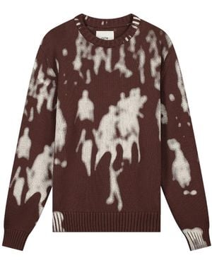 Arte' Knife People Knit Sweater - Brown