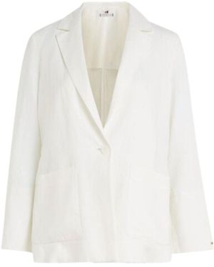 Tommy Hilfiger Jackets Casual Linen Sb Blazer - White