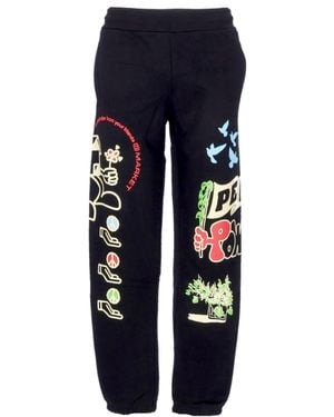 Market Pantalons De Survetement Pour Hommes Pantalons De Survetement Peace And Power Noir - Bleu