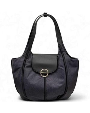 Borbonese Dark Damen Einkaufstasche - Schwarz