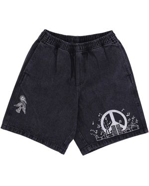 Obey Short Jeans Easy Denim Noise Short - Blue
