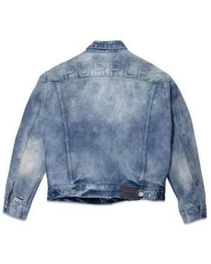 Purple Brand Giacca Denim Goffrata - Blue