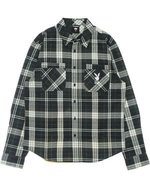 Huf Monarch Long Sleeve Shirt L/S Flannel X Playboy - Green