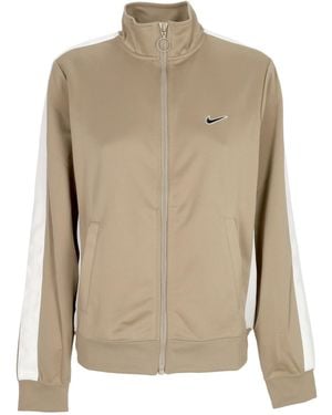 Nike W Sportswear Tracksuit Jacket Poly-Knit Swoosh Jacket - Natural