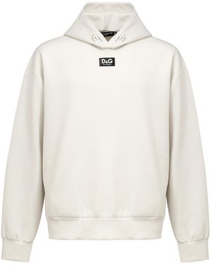 Dolce & Gabbana Tela Tecnica Hoodie - Blanco