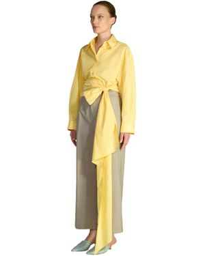 Erika Cavallini Semi Couture Shirt Bow - Metallic