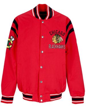 G-III Bomber Jacket Nhl Tailback Varsity Jacket Chibla - Red