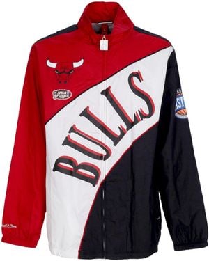 Mitchell & Ness Herren-Windjacke Nba Arched Retro Lined Windjacke Chibul Multi/Weib - Rot