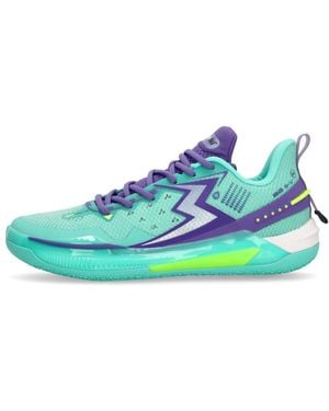 361 Degrees Basketball Hommes Gros 3 5.0 Lumiere Vert Noir - Bleu