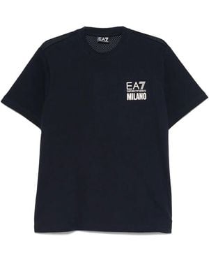 EA7 T-Shirt Met Logoprint - Blauw