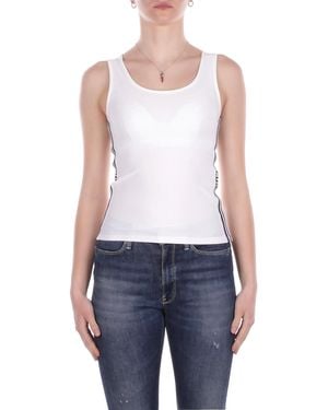 Gcds Vrouw Zingen C1Weqc056J012 100B Streep Tank Wit Zwart - Blauw