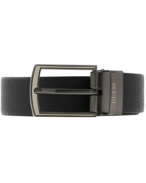 Guess Adjustable Belt &Amp; Reversible H35 Adjustable And Reversible - Black