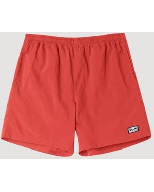 Obey Ojos Faciles Nylon Corto - Rojo