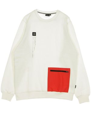 DOLLY NOIRE Pocket Crewneck Sweatshirt&Amp - White