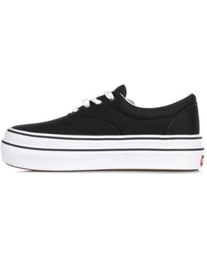 Vans Zapato Bajo Para Mujer Super Comfy Cush Era (Lona) Negro/Blanco Verdadero