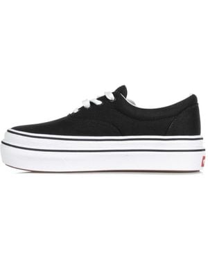 Vans Super Bequemer Cush Era Damen-Halbschuh (Canvas) Schwarz/True - Weiß