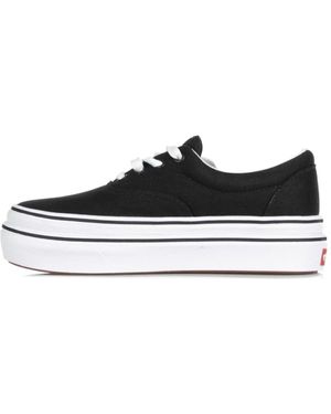 Vans Zapato Bajo Para Mujer Super Comfy Cush Era (Lona) Negro/Blanco Verdadero
