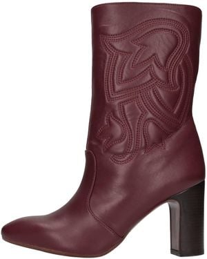Chie Mihara Botas De Burdeos - Morado