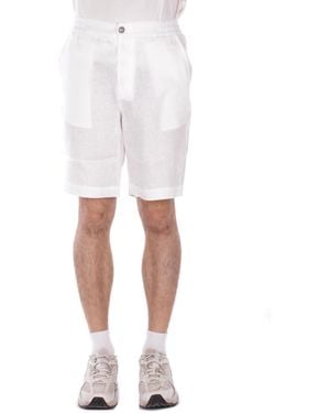 Alpha Studio Hombre Bermuda Au5373Q 1003 Bermuda Leche Regular - Blanco