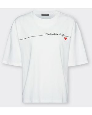 Elena Miro T-Shirt Met Witte Vrouw Print